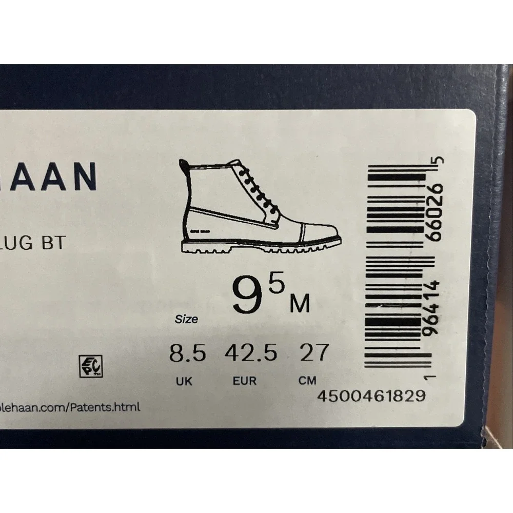 COLE HAAN Men's Original Grand+ Lug Boots Brown Bayou Color Lightweight‎ Sz 9.5